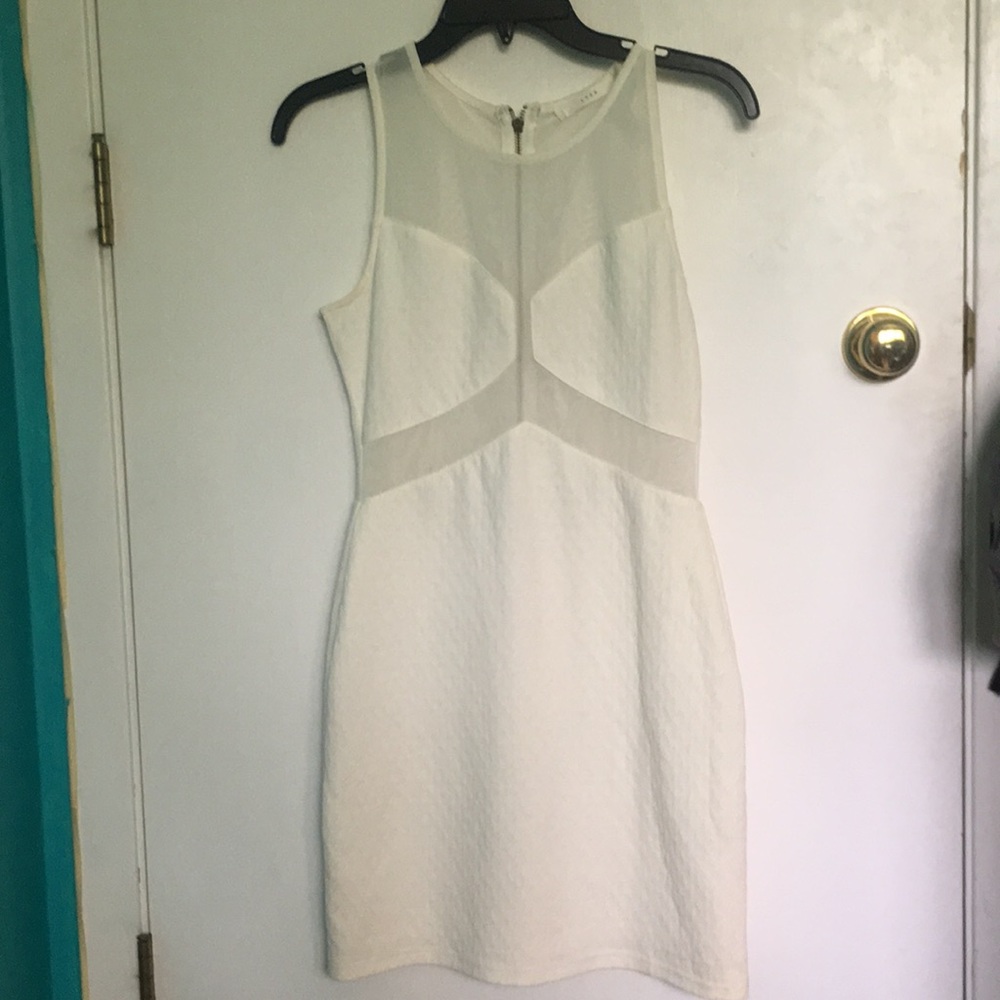 Small White Mesh Back Lush Dress